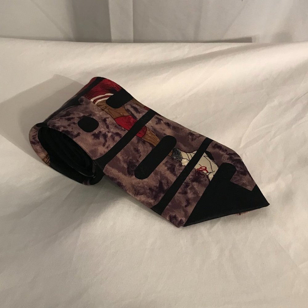 Jordan 100% Silk Standard Length Activewear Athletic Sport Emblem Necktie #304